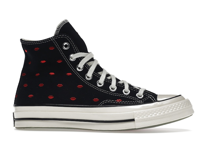 Converse Chuck Taylor All Star 70 Hi Embroidered Lips Black