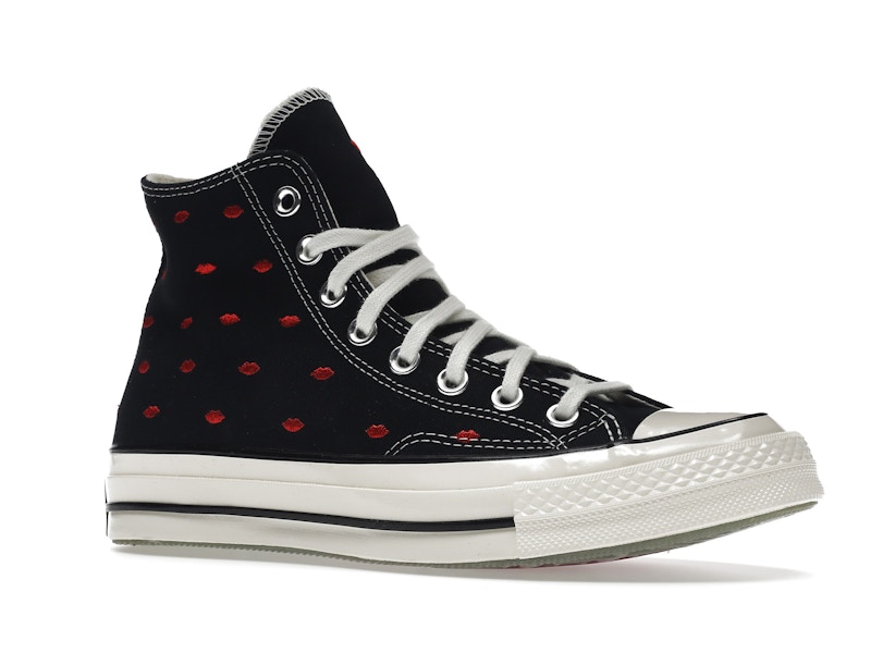 Converse Chuck Taylor All Star 70 Hi Embroidered Lips Black
