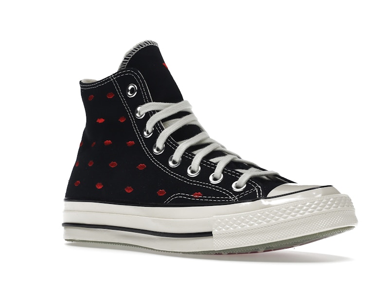 Converse Chuck Taylor All Star 70 Hi Embroidered Lips Black