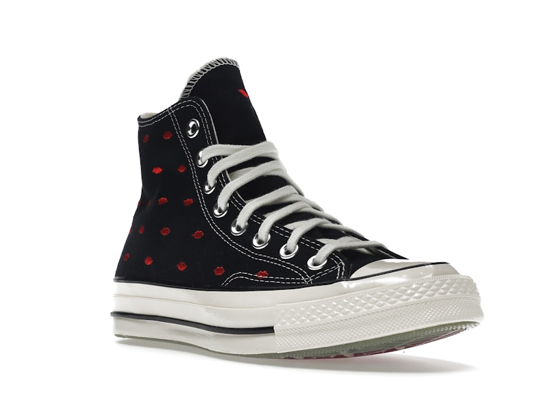 Converse Chuck Taylor All Star 70 Hi Embroidered Lips Black