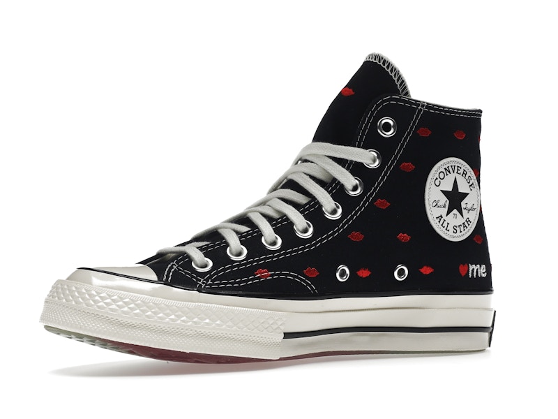 Converse Chuck Taylor All Star 70 Hi Embroidered Lips Black