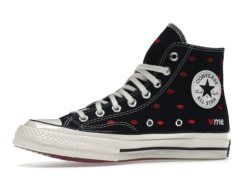 Converse Chuck Taylor All Star 70 Hi Embroidered Lips Black