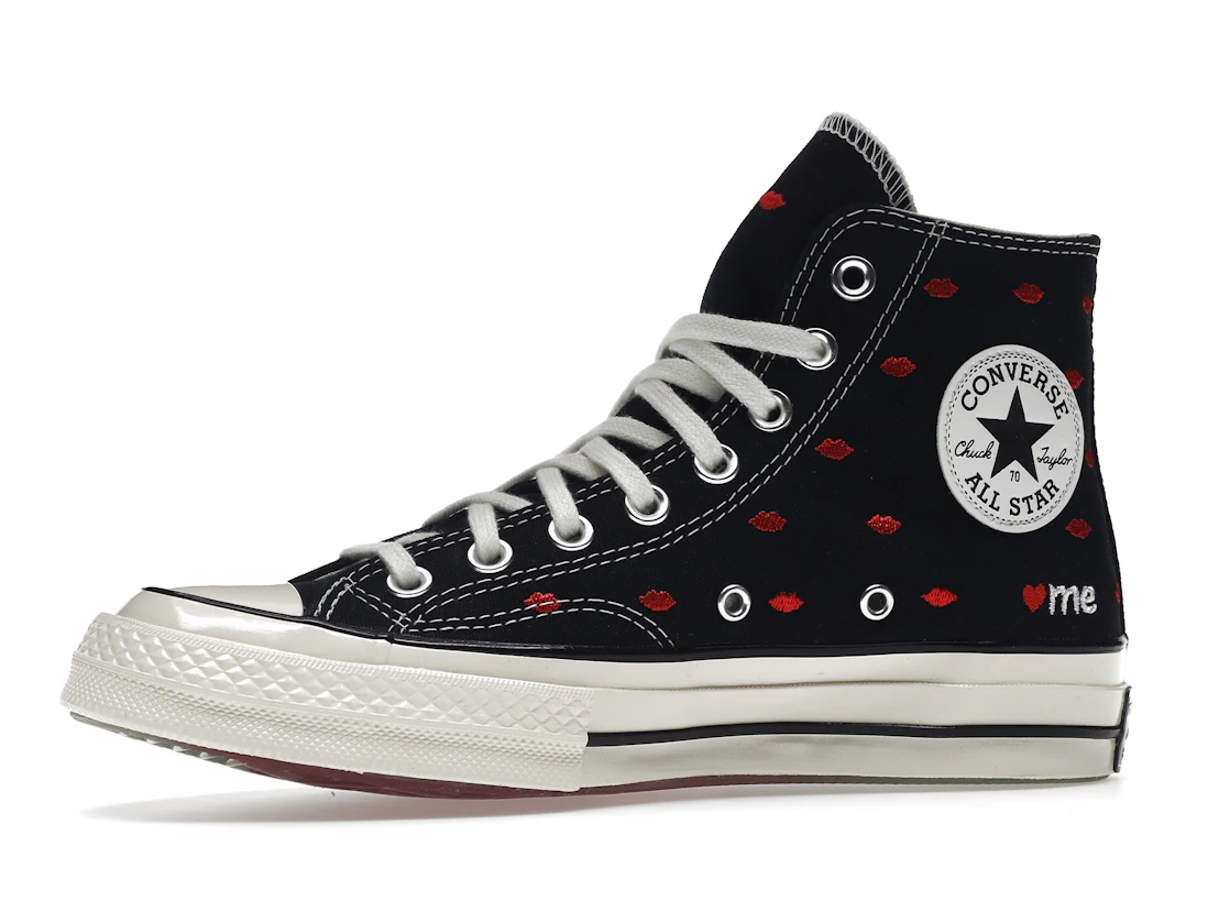 Converse Chuck Taylor All Star 70 Hi Embroidered Lips Black