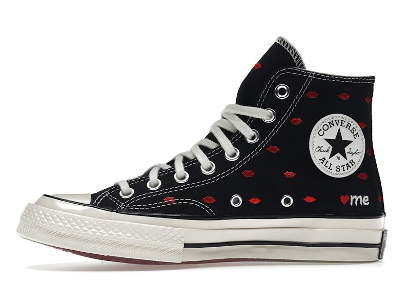 Converse Chuck Taylor All Star 70 Hi Embroidered Lips Black