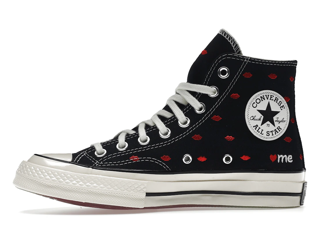 Converse Chuck Taylor All Star 70 Hi Embroidered Lips Black