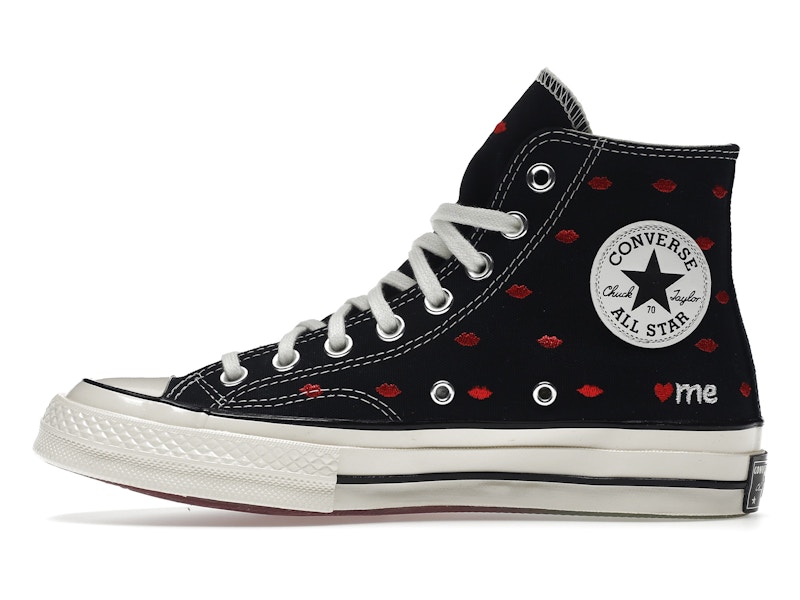 Converse Chuck Taylor All Star 70 Hi Embroidered Lips Black