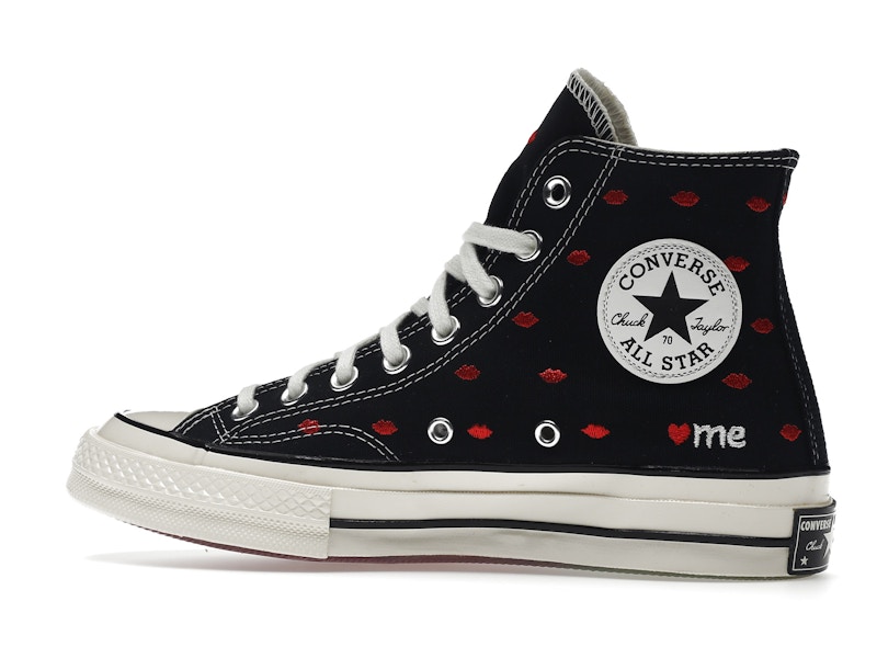 Converse Chuck Taylor All Star 70 Hi Embroidered Lips Black