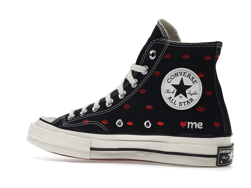 Converse Chuck Taylor All Star 70 Hi Embroidered Lips Black