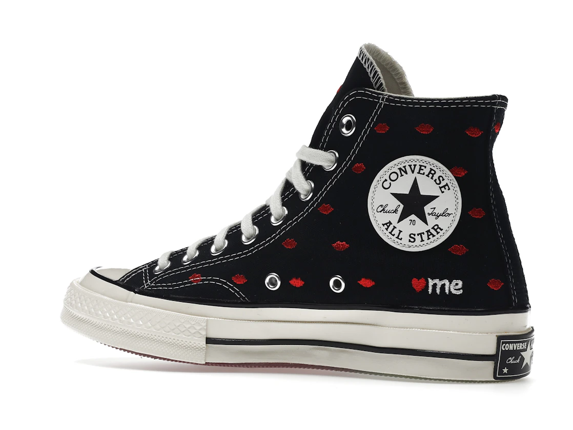 Converse Chuck Taylor All Star 70 Hi Embroidered Lips Black