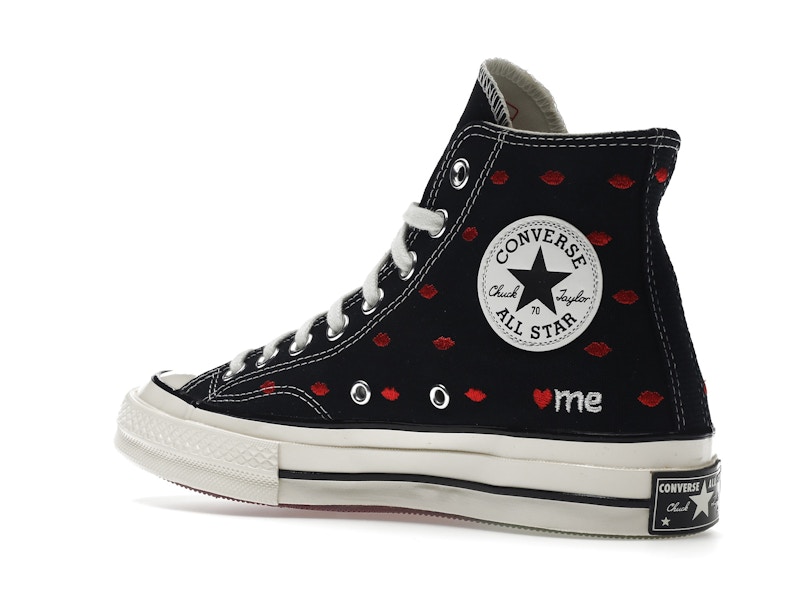 Converse Chuck Taylor All Star 70 Hi Embroidered Lips Black