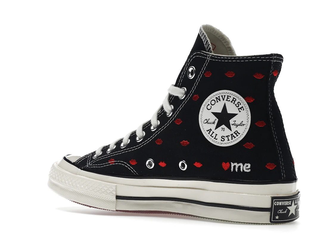 Converse Chuck Taylor All Star 70 Hi Embroidered Lips Black