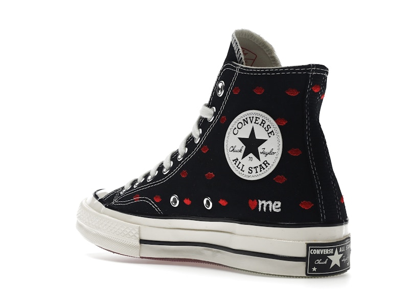 Converse Chuck Taylor All Star 70 Hi Embroidered Lips Black