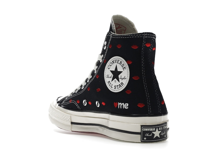 Converse Chuck Taylor All Star 70 Hi Embroidered Lips Black