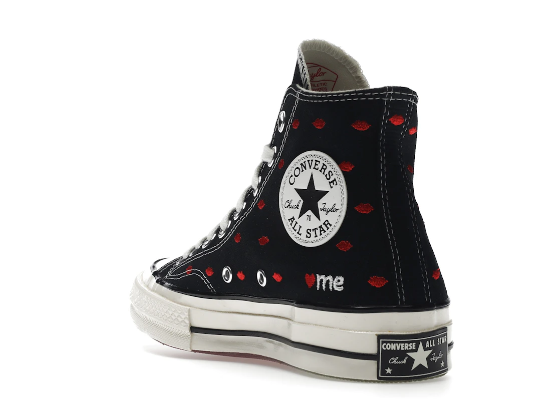Converse Chuck Taylor All Star 70 Hi Embroidered Lips Black