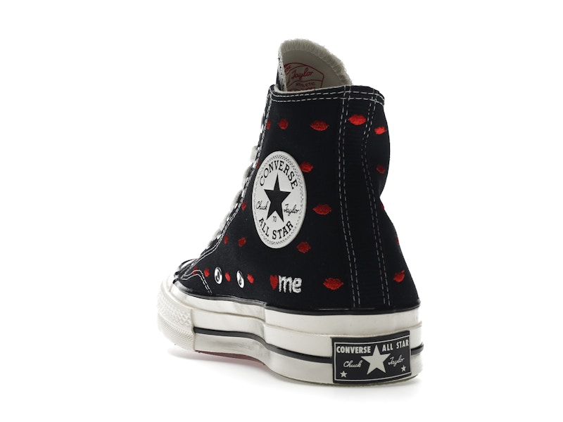 Converse Chuck Taylor All Star 70 Hi Embroidered Lips Black