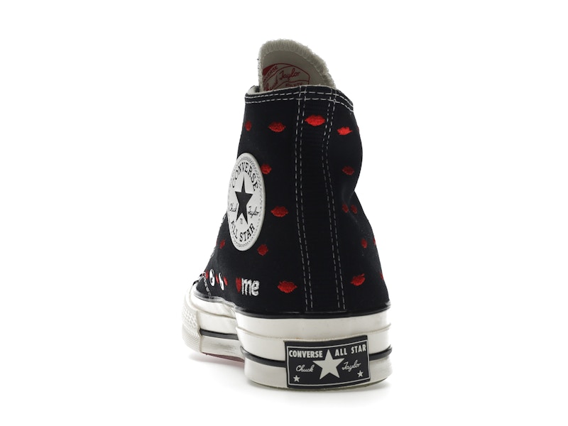 Converse Chuck Taylor All Star 70 Hi Embroidered Lips Black