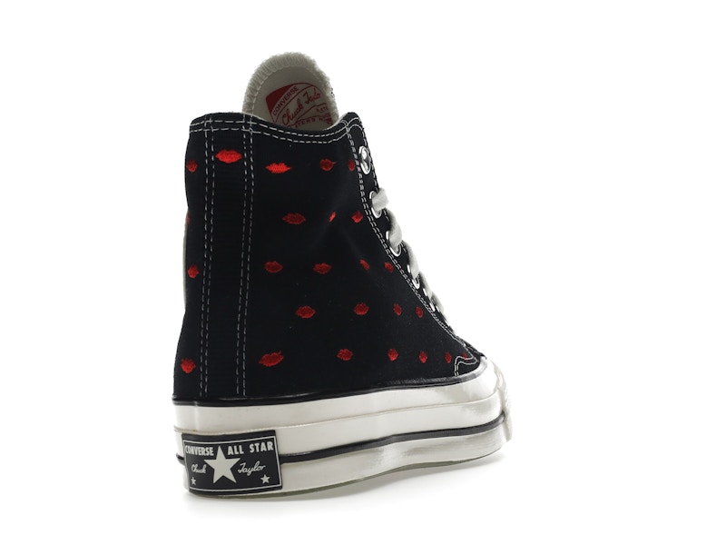 Converse Chuck Taylor All Star 70 Hi Embroidered Lips Black