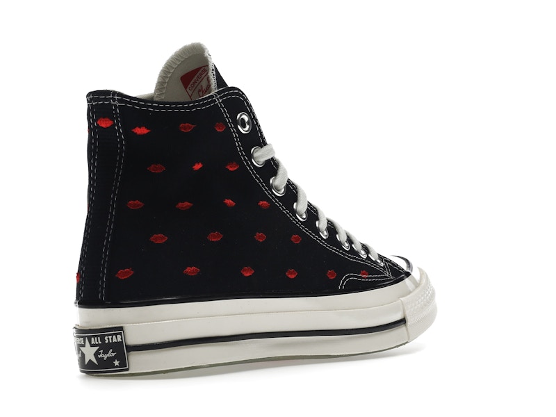 Converse Chuck Taylor All Star 70 Hi Embroidered Lips Black