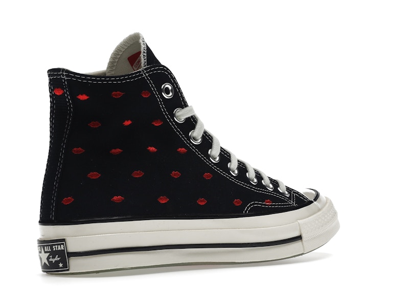 Converse Chuck Taylor All Star 70 Hi Embroidered Lips Black