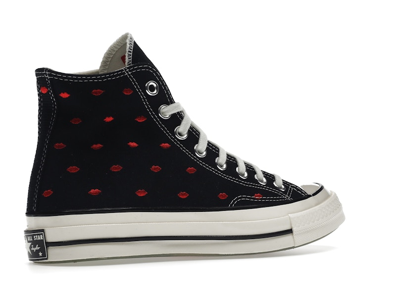Converse Chuck Taylor All Star 70 Hi Embroidered Lips Black