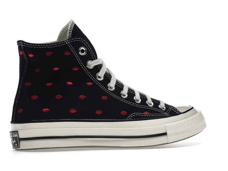 Converse Chuck Taylor All Star 70 Hi Embroidered Lips Black