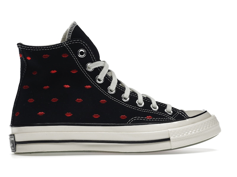 Converse Chuck Taylor All Star 70 Hi Embroidered Lips Black