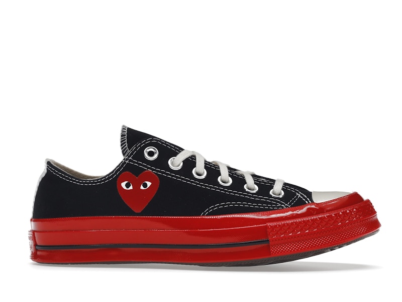 Converse Chuck Taylor All Star 70 Ox Comme des Garcons PLAY Black Red Midsole