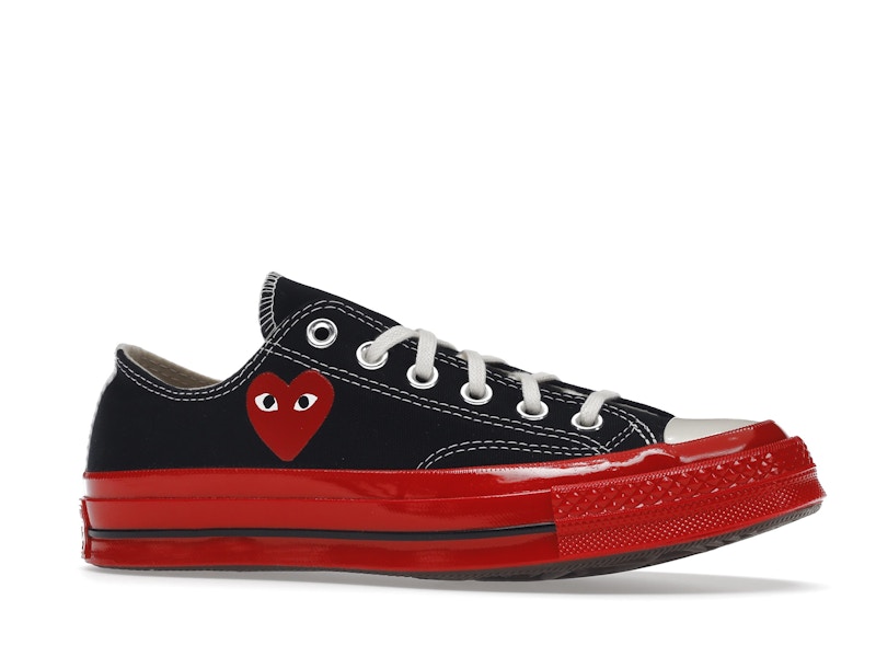 Converse Chuck Taylor All Star 70 Ox Comme des Garcons PLAY Black Red Midsole