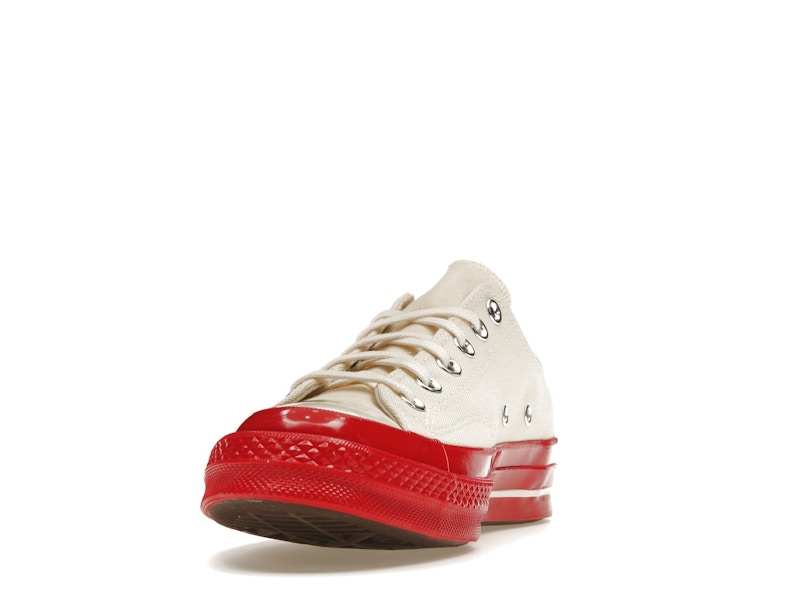 Converse Chuck Taylor All Star 70 Ox Comme des Garcons PLAY Egret Red Midsole