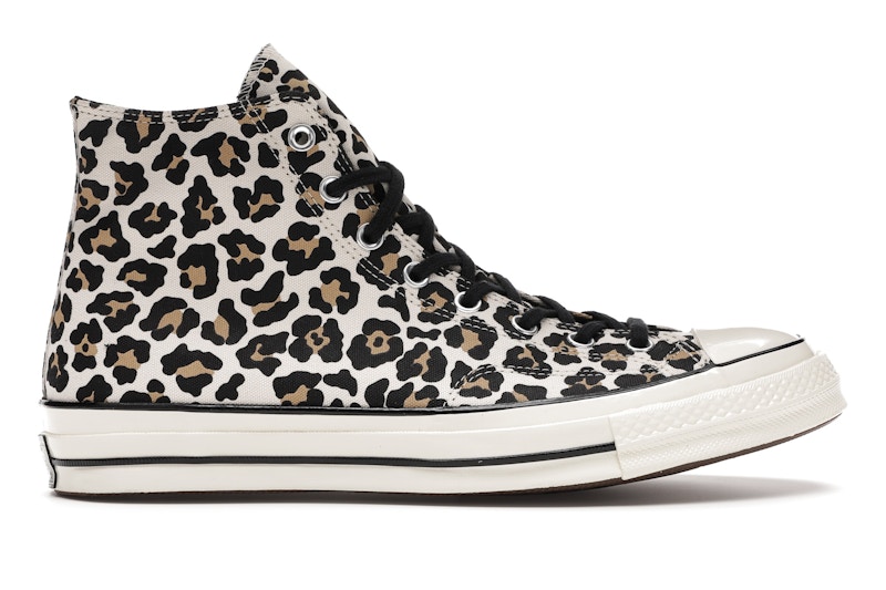 White cheetah hotsell print converse