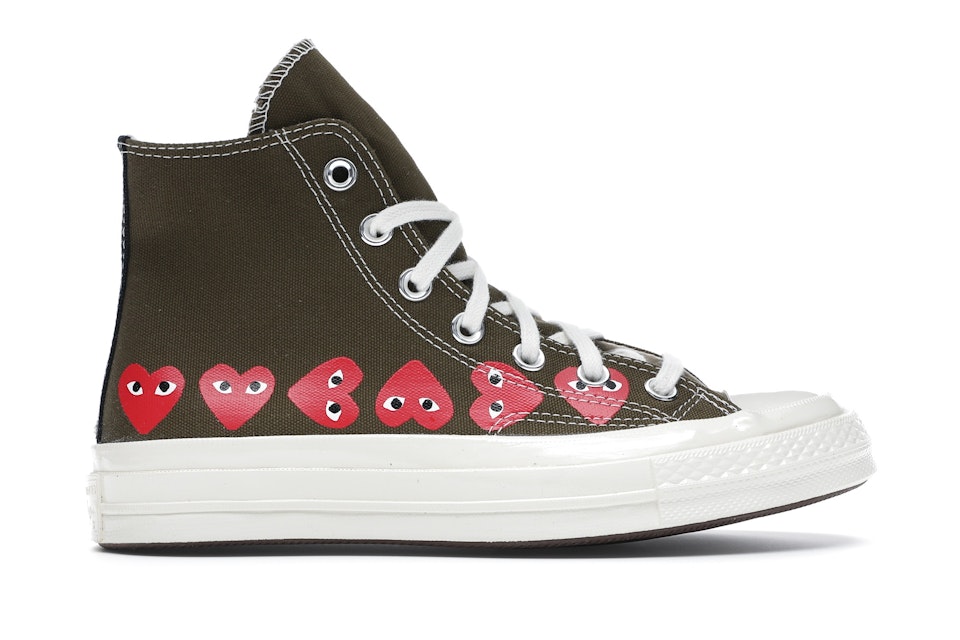 Chuck Taylor All-Star 70 Comme des Garcons Play Multi-Heart Green - 162973C - US