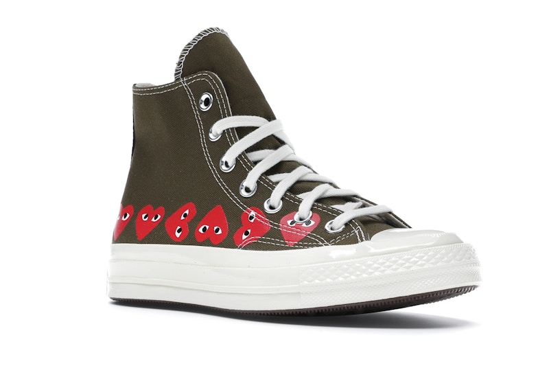 Converse Chuck Taylor All Star 70 Hi Comme des Garcons PLAY Multi-Heart Green