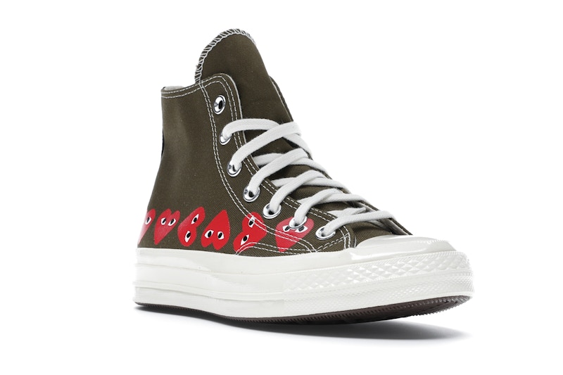 Converse Chuck Taylor All Star 70 Hi Comme des Garcons PLAY Multi-Heart Green