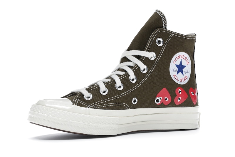 Converse Chuck Taylor All Star 70 Hi Comme des Garcons PLAY Multi-Heart Green