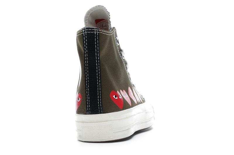 Converse Chuck Taylor All Star 70 Hi Comme des Garcons PLAY Multi-Heart Green