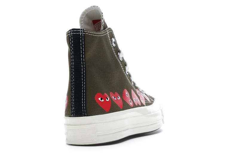 Converse Chuck Taylor All Star 70 Hi Comme des Garcons PLAY Multi-Heart Green