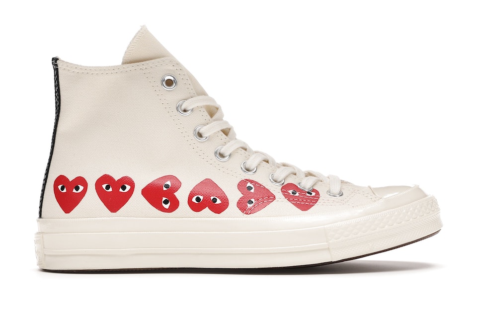 Chuck Taylor All-Star 70 Hi Comme Garcons Play Multi-Heart White - 162972C - MX