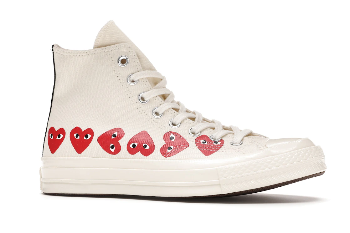 Converse Chuck Taylor All Star 70 Hi Comme des Garcons PLAY Multi-Heart White