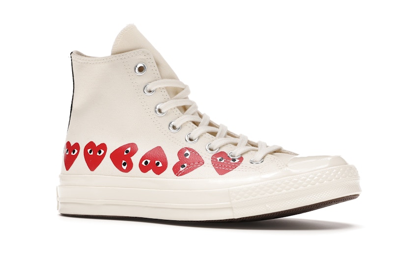 Converse Chuck Taylor All Star 70 Hi Comme des Garcons PLAY Multi-Heart White