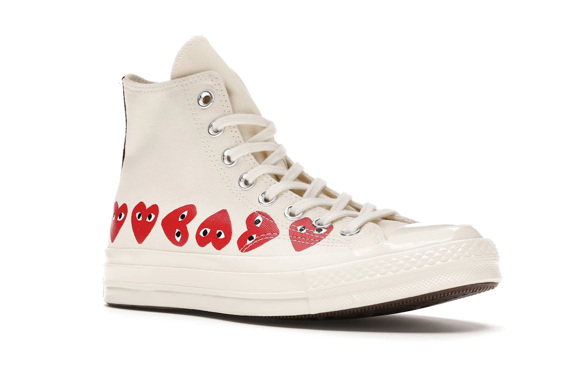 Converse Chuck Taylor All Star 70 Hi Comme des Garcons PLAY Multi-Heart White