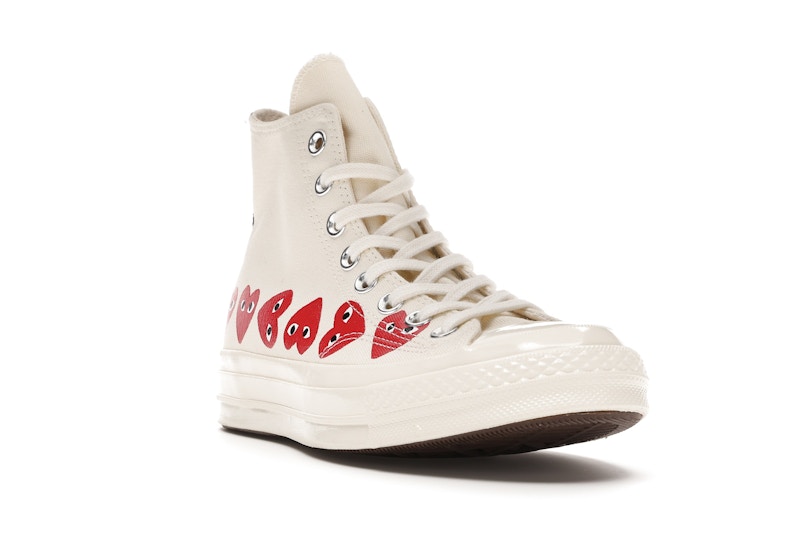 Converse Chuck Taylor All Star 70 Hi Comme des Garcons PLAY Multi-Heart White