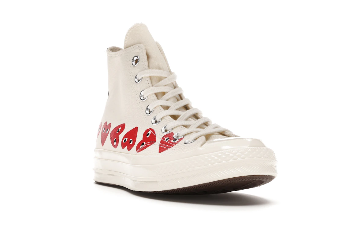 Converse Chuck Taylor All Star 70 Hi Comme des Garcons PLAY Multi-Heart White