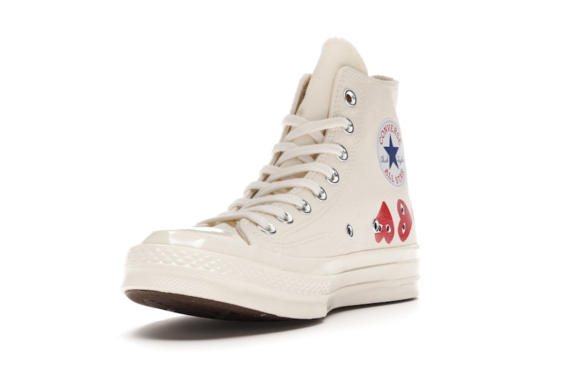 Converse Chuck Taylor All Star 70 Hi Comme des Garcons PLAY Multi-Heart White