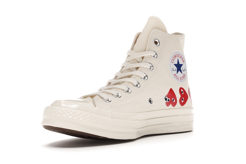 Converse Chuck Taylor All Star 70 Hi Comme des Garcons PLAY Multi-Heart White