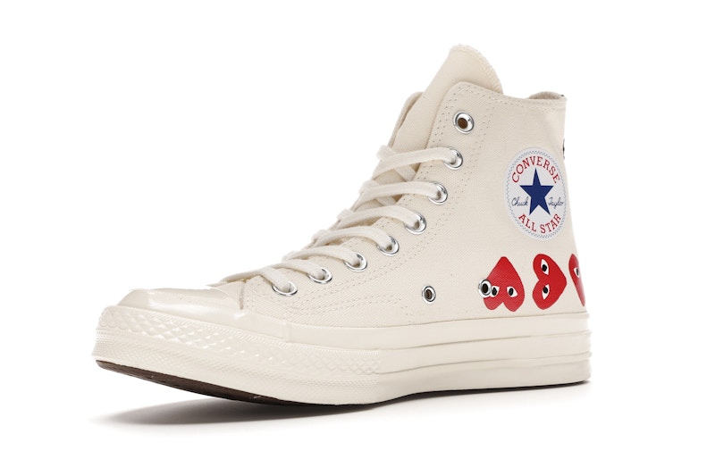 Converse Chuck Taylor All Star 70 Hi Comme des Garcons PLAY Multi-Heart White