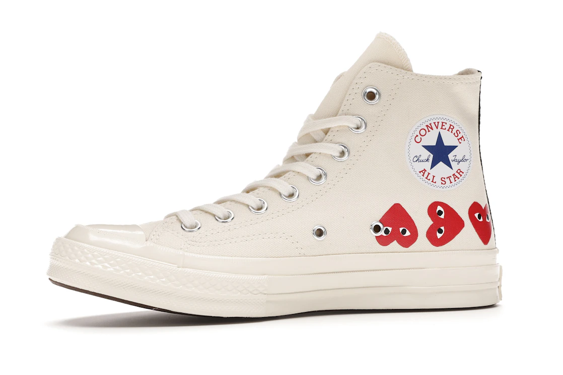 Converse Chuck Taylor All Star 70 Hi Comme des Garcons PLAY Multi-Heart White