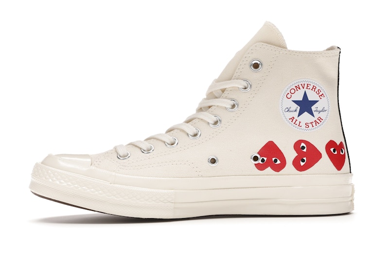 Converse Chuck Taylor All Star 70 Hi Comme des Garcons PLAY Multi-Heart White