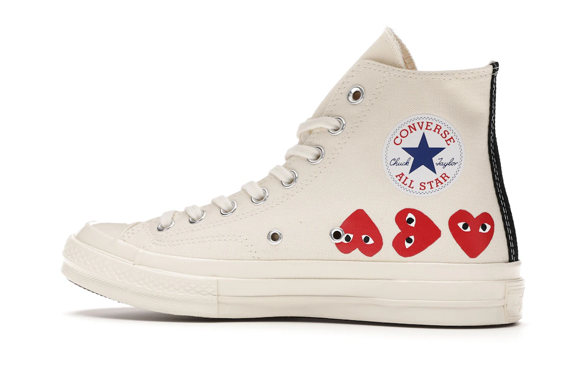 Converse Chuck Taylor All Star 70 Hi Comme des Garcons PLAY Multi-Heart White