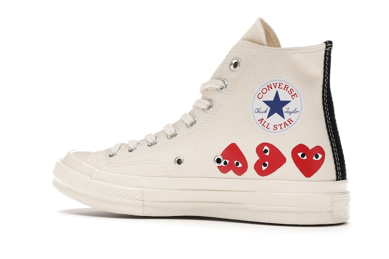 Converse Chuck Taylor All Star 70 Hi Comme des Garcons PLAY Multi-Heart White