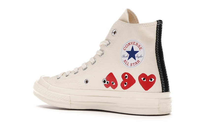 Converse Chuck Taylor All Star 70 Hi Comme des Garcons PLAY Multi-Heart White